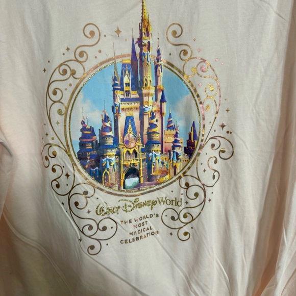 NWT. Disney 2X World 50th Anniversary Cinderella Castle Graphic T-Shirt. - Picture 5 of 10